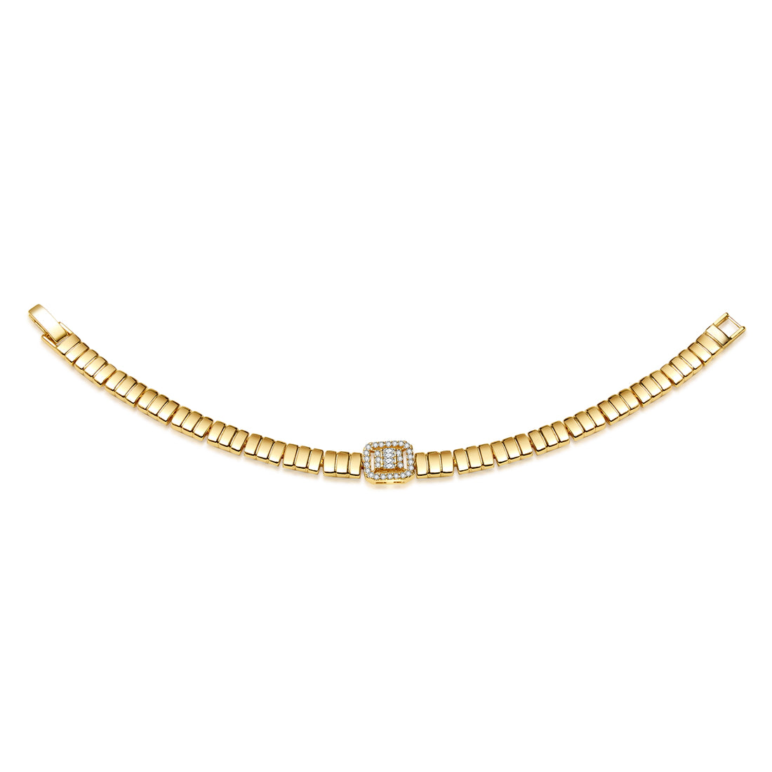 Golden Sparkling Square Bracelet